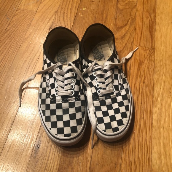 CHECKERED VANS woman’s 8.5 - Picture 1 of 4